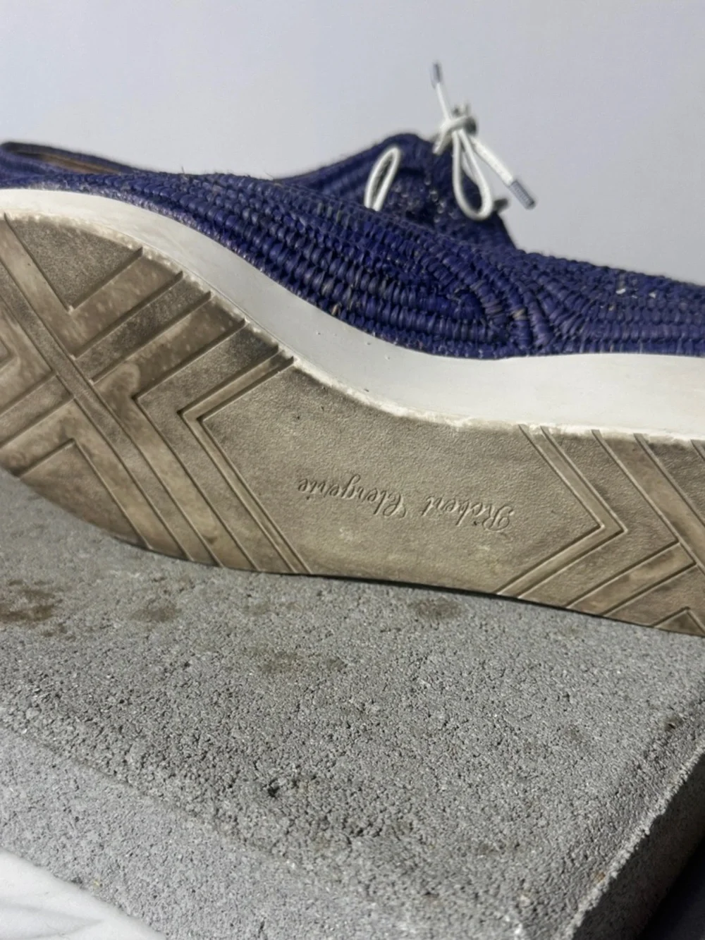 Robert Clergerie navy woven